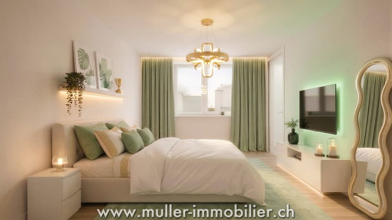 Ampio appartamento di 5,5 locali con terrazza e giardino, a 5 minuti da Romont (3)