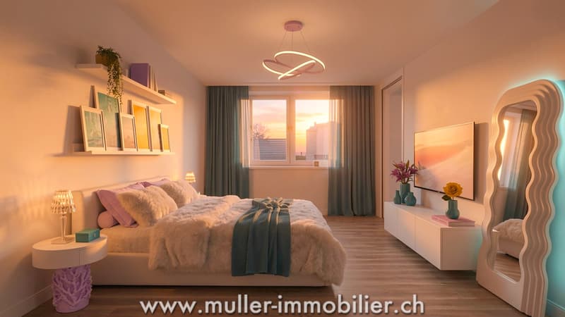 Siviriez, 4,5 neuf avec balcon et baies vitrées prêt à construire ! (5)
