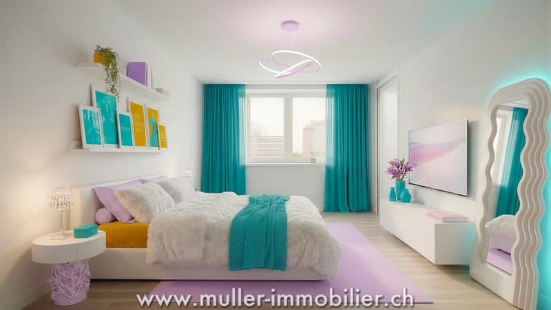 Siviriez, 4,5 neuf avec balcon et baies vitrées prêt à construire ! (4)
