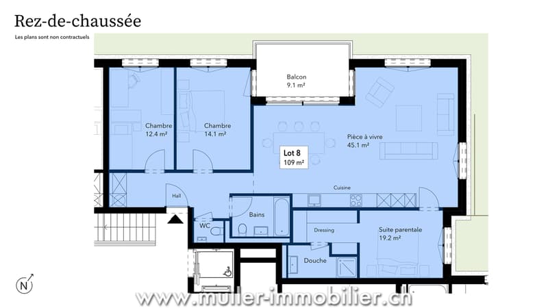 Siviriez, 4,5 neuf avec balcon et baies vitrées prêt à construire ! (7)