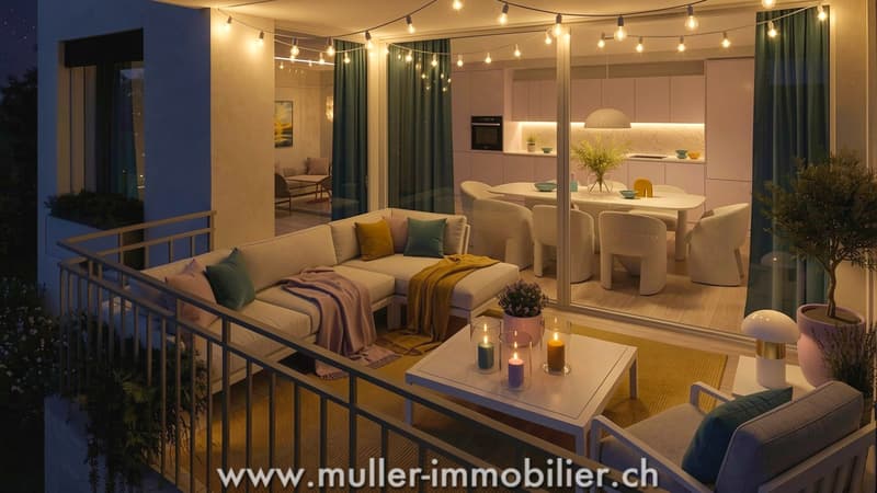 Siviriez, 4,5 neuf avec balcon et baies vitrées prêt à construire ! (3)