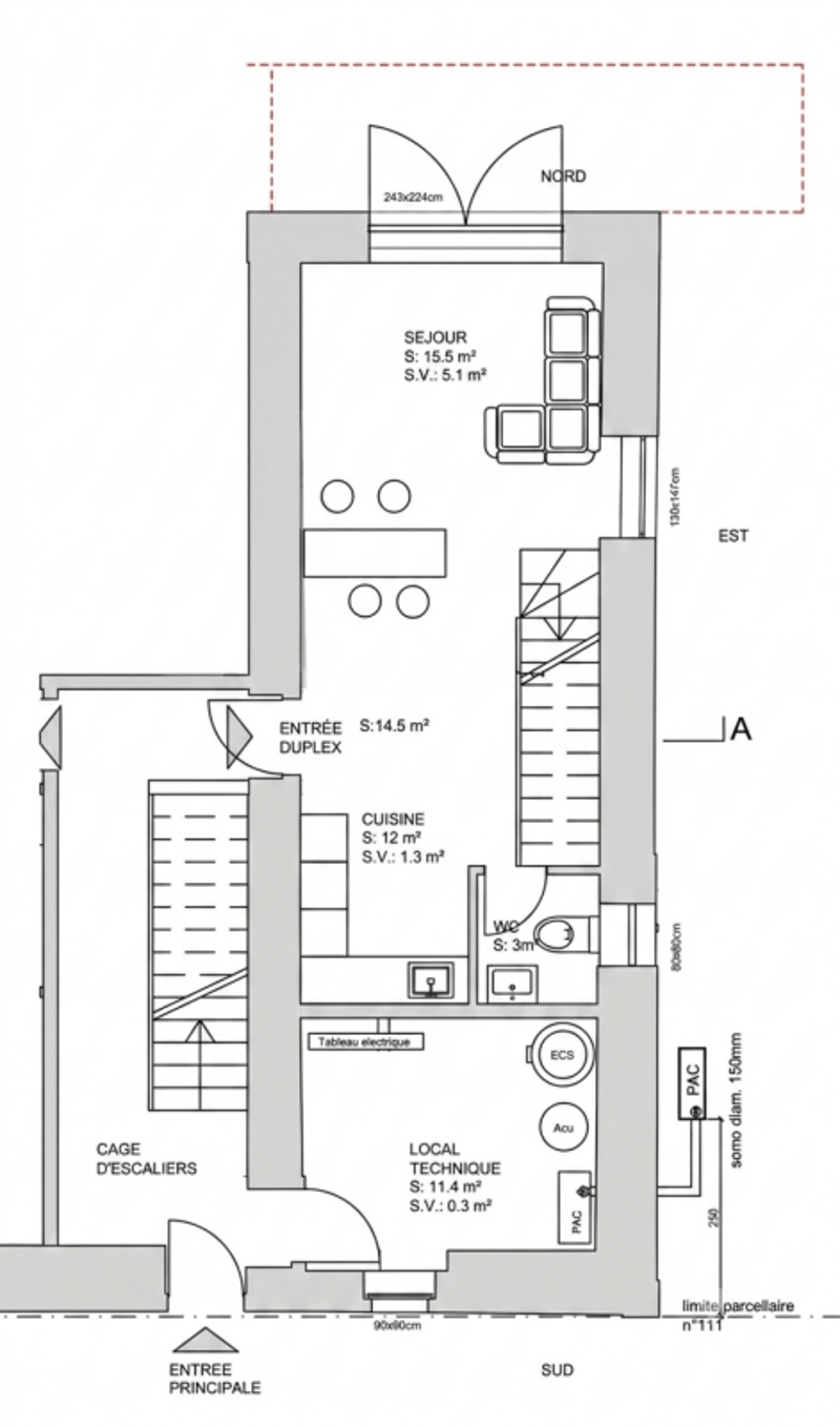 Ground floor duplex with 3.5 rooms and terrace (10)