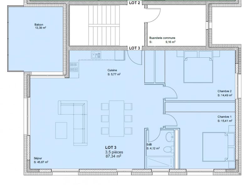 Bel appartement avec terrasse (4)