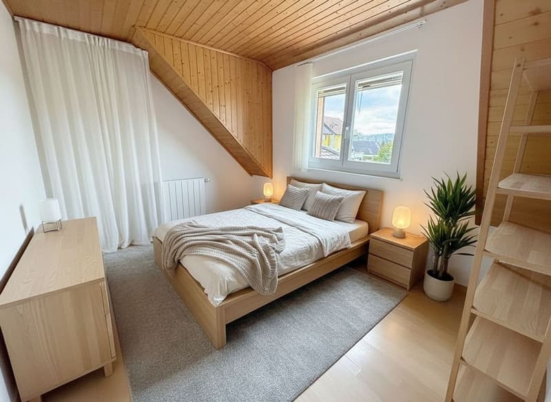 Detached house with 6.5 rooms (170 m2) + a 3-room apartment of 61m2, swimming pool and large garden - 10 minutes from Lausanne (9)