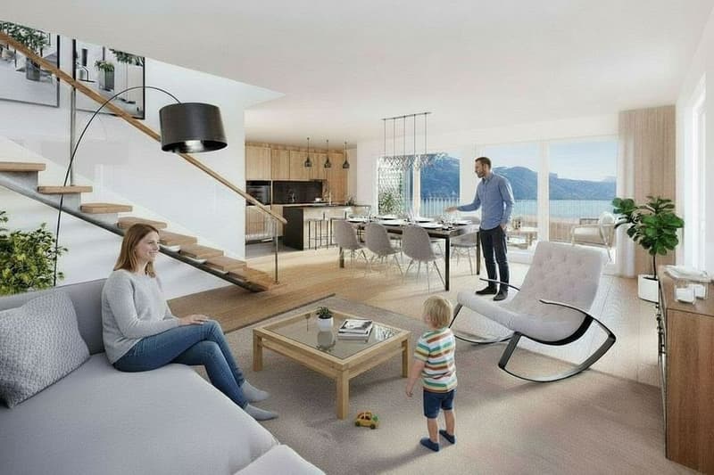 Prestigious 5.5-room attic duplex new build with breathtaking panoramic views of Lake Geneva (3)