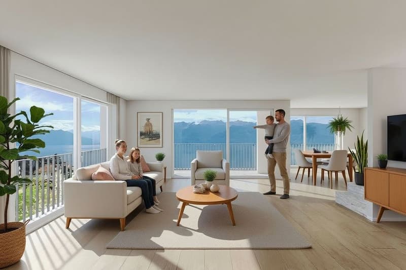 Prestigious 5.5-room attic duplex new build with breathtaking panoramic views of Lake Geneva (1)