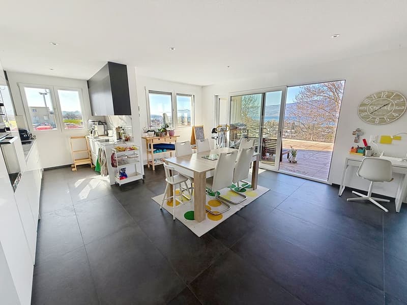Bright Attic with Large Terrace and Lake View - Cheyres (4)