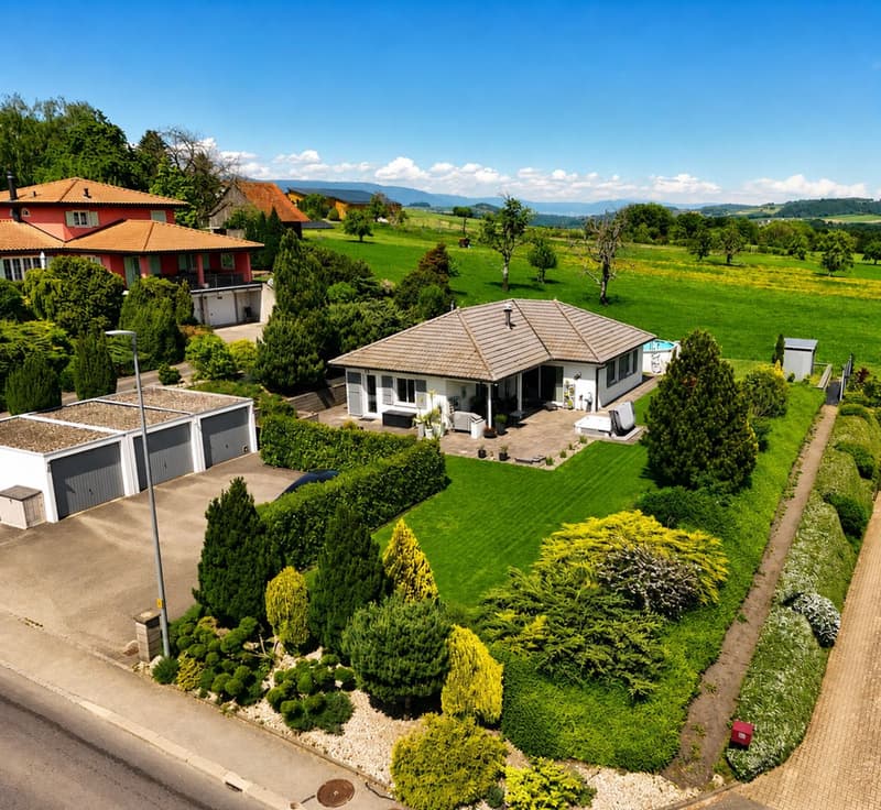 Single-story villa with 4.5 rooms, swimming pool, jacuzzi, home cinema, and 3 garages (1)
