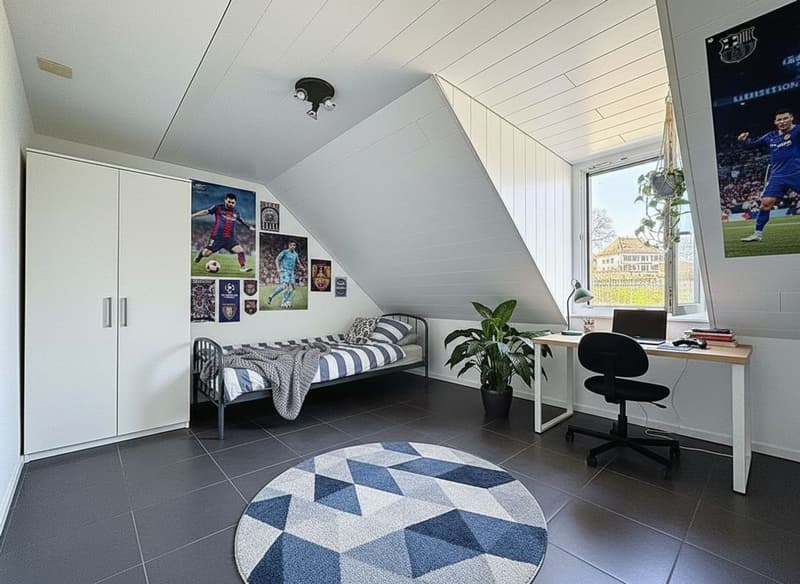 Duplex 4.5 rooms on the top floor with spectacular views of Lake Geneva, the Alps and the vineyards (7)