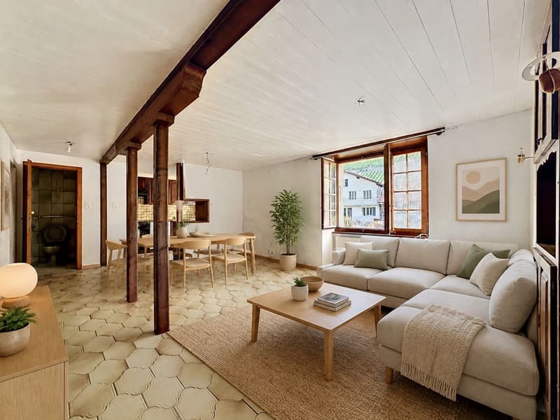 Village house with two apartments and barn with great potential (11)