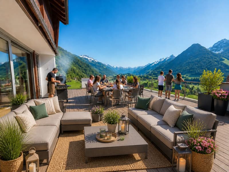 Außergewöhnliches Anwesen mit privatem Wellnessbereich und Panoramablick auf die Préalpen (5)