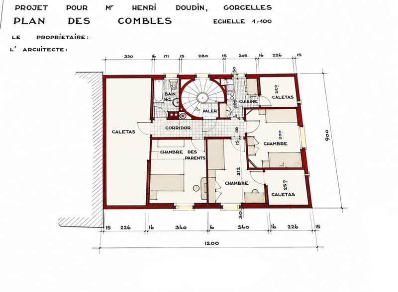 plan Combles à rénover