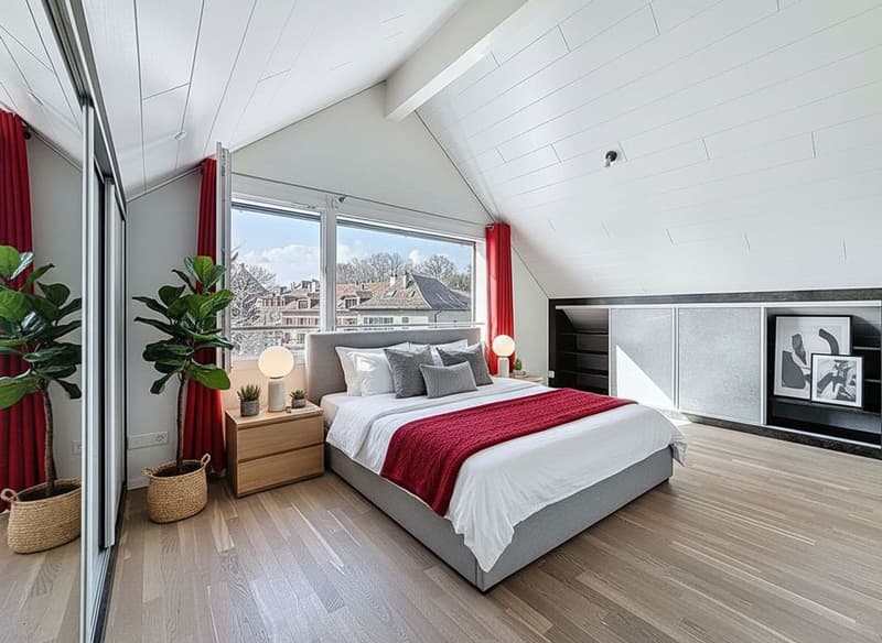 Duplex 4.5 locali all'ultimo piano con vista sul Lago di Ginevra, le Alpi e i vigneti (7)