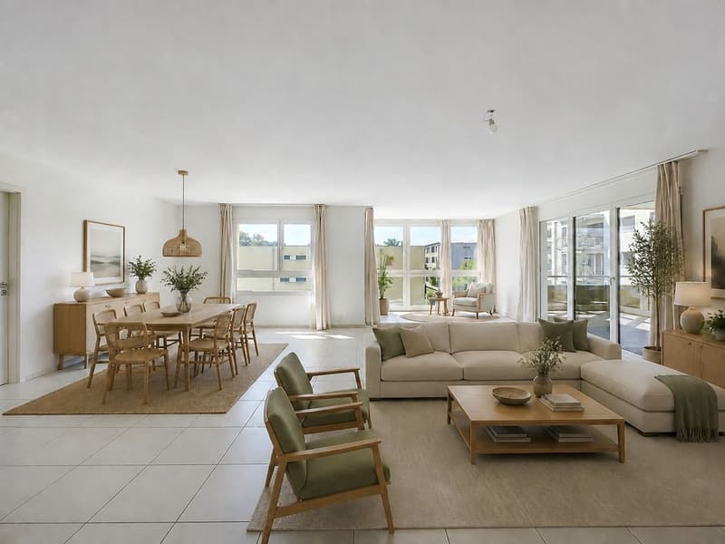 Lumière, espace et belle échappée sur le lac : un appartement rénové au dernier étage (2)