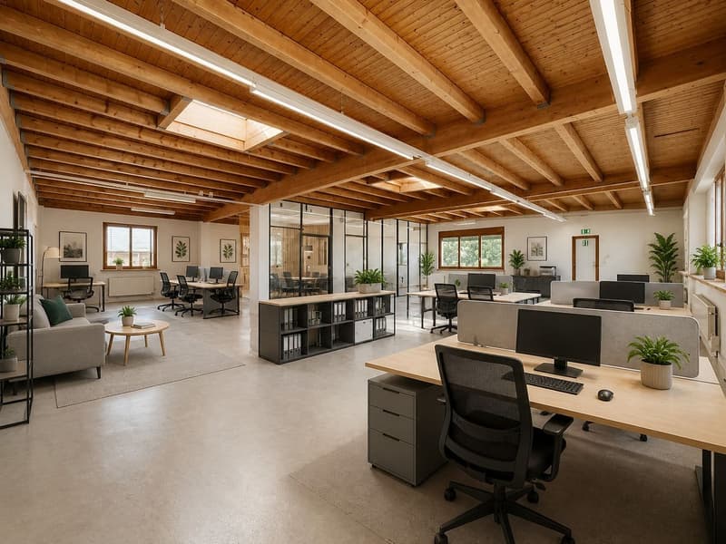 Surface commerciale de 207 m² d'un seul tenant, 2ème étage sans une seule marche, 3 places de parc extérieures comprises, libre de suite (1)