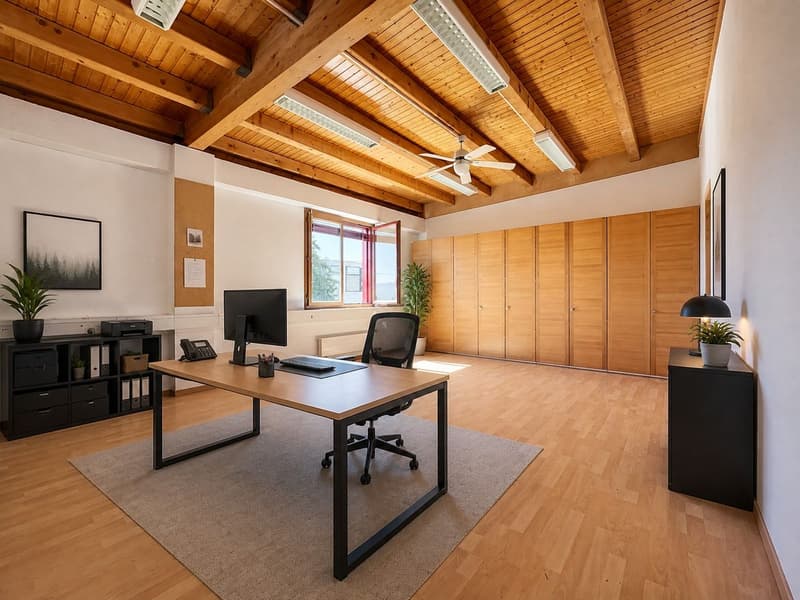 Surface commerciale de 207 m² d'un seul tenant, 2ème étage sans une seule marche, 3 places de parc extérieures comprises, libre de suite (4)