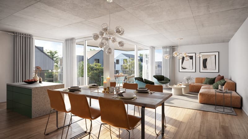 Appartement neuf de 2.5 pièces avec terrasse et jardin privatif à Epalinges (3)
