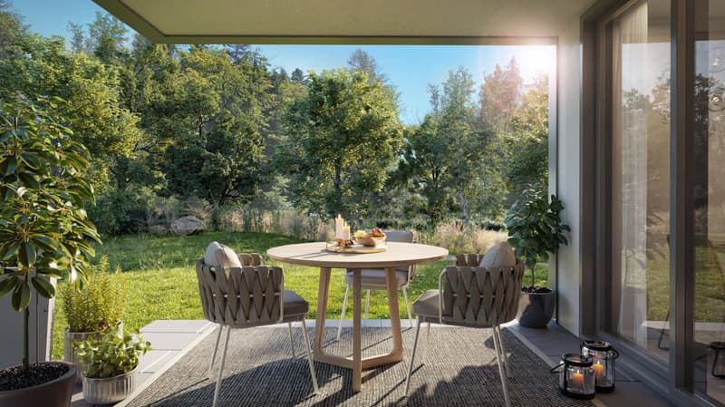 Appartement neuf de 2.5 pièces avec terrasse et jardin privatif à Epalinges (2)