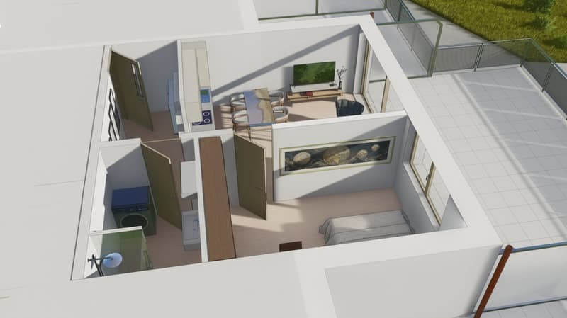 Appartement neuf de 2.5 pièces avec terrasse et vue à Crans-Montana - Résidence principale (10)