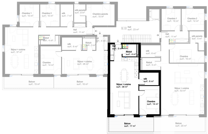 Apartment with 2.5 rooms in Remaufens – Lot 11 (5)