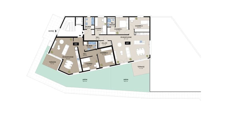 Magnifique appartement de 4,5 pièces avec balcon à Attalens (A11) (7)
