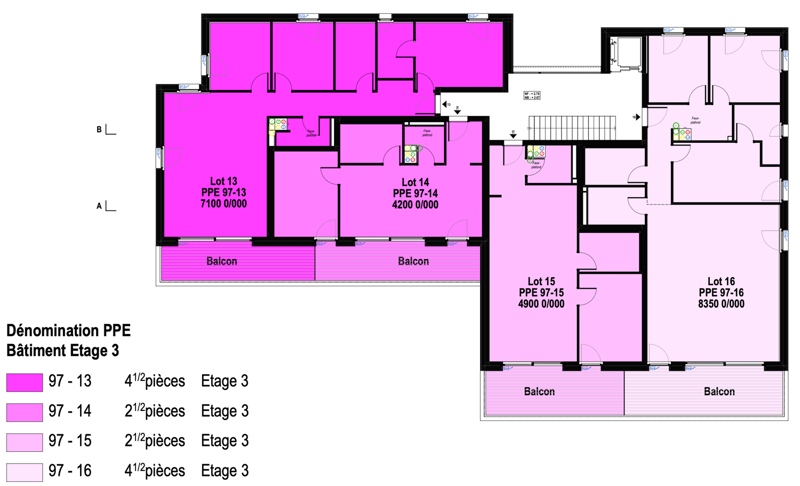 Attique, Appartement de 4.5 pièces avec deux places inclus – Lot 16 (4)