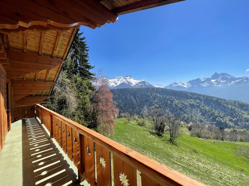 Large 9-room chalet with a pool in a very quiet area with a grand panoramic view (3)