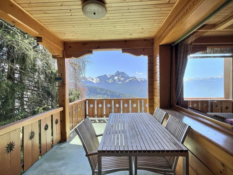 Large 9-room chalet with a pool in a very quiet area with a grand panoramic view (11)