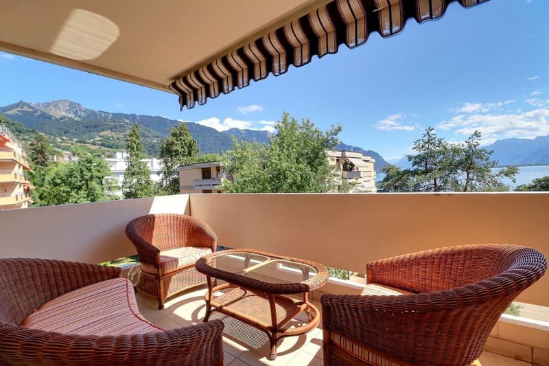 APPARTEMENT DE 1,5 PIECES AVEC TRES BONNE SITUATION ET BELLE VUE SUR LE LAC ET LES MONTAGNES (3)