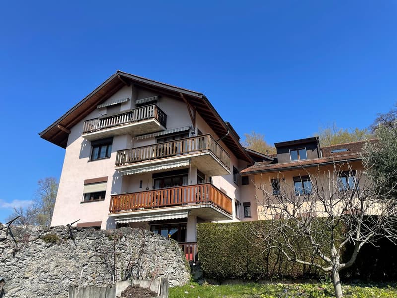 CHARMANT APPARTEMENT DE 3,5 PIECES LOUE AVEC UNE VUE PANORAMIQUE IMPRENABLE SUR LE LAC ET LES ALPES (3)