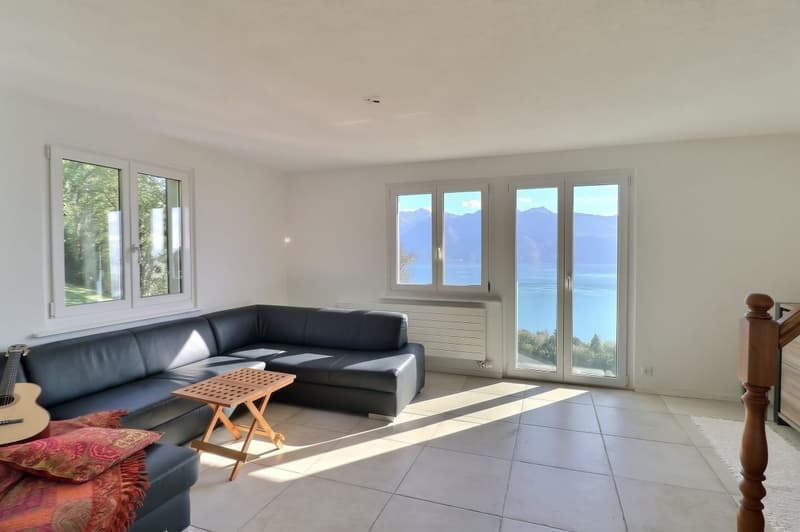 IMMEUBLE DE 4 APPARTEMENTS A RENOVER AVEC VUE PANORAMIQUE EXCEPTIONNELLE SUR LE LAC LEMAN ET LES ALPES (12)