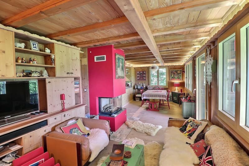 OBJET RARE - MAGNIFIQUE CHALET DE 4,5 PIECES A CAUX SUR MONTREUX AVEC TRES BELLE VUE SUR LES MONTAGNES (3)