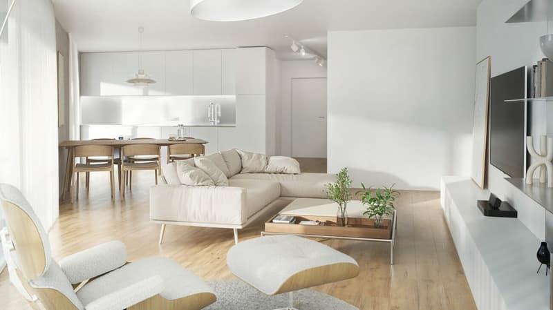 Magnifique et spacieux appartement de 3,5 pièces, situé dans un environnement calme et bucolique (1)