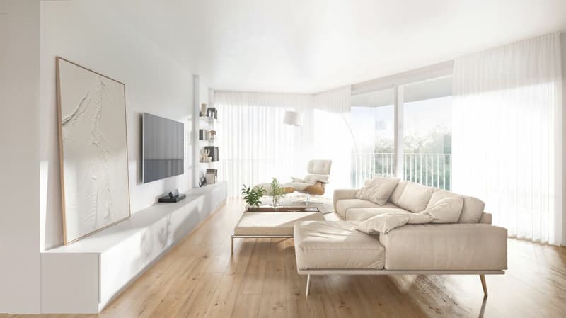 Magnifique et spacieux appartement de 3,5 pièces, situé dans un environnement calme et bucolique (3)