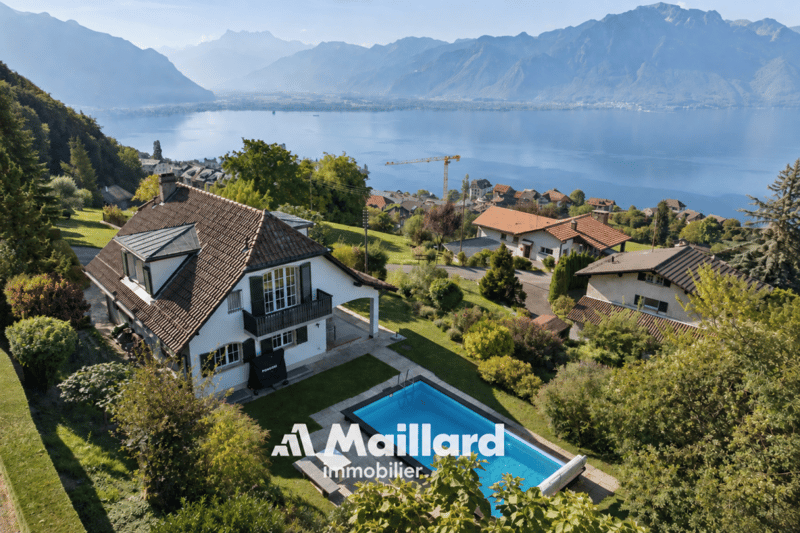 Maison avec piscine, vue sur le lac et cadre privilégié à Chernex (1)