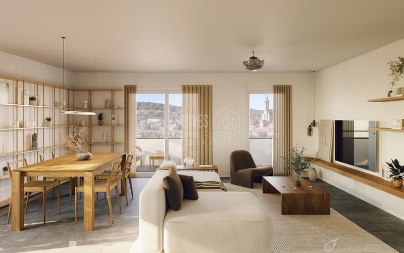 Neue 2.5-Zimmer-Wohnung mit Balkon - Les Rives de la Veveyse (4)