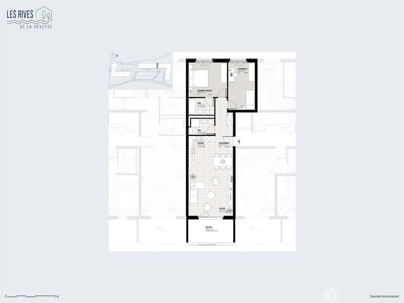 3,5 Zimmer-Wohnung im letzten Stock - Hell und neu (2)