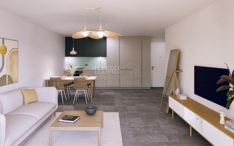 2.5 pièces neuf avec grand balcon de 18 m² - Châtel-Saint-Denis (3)