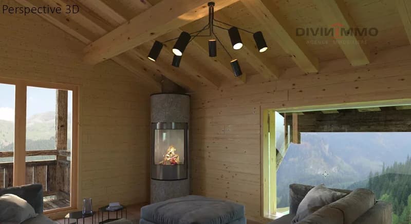 Luxury chalet with 5.5 rooms on plan, panoramic view. (2)