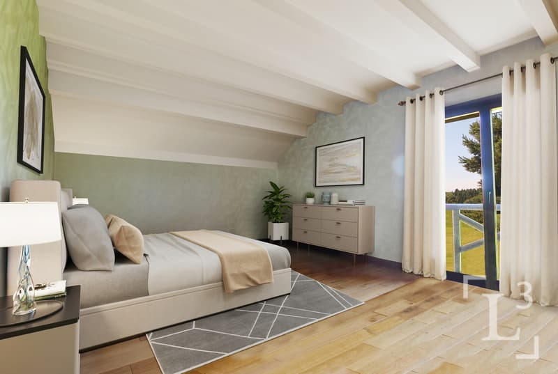 Suite parentale (Homestaging) avec salle de bain / Homestaging suite with bathroom