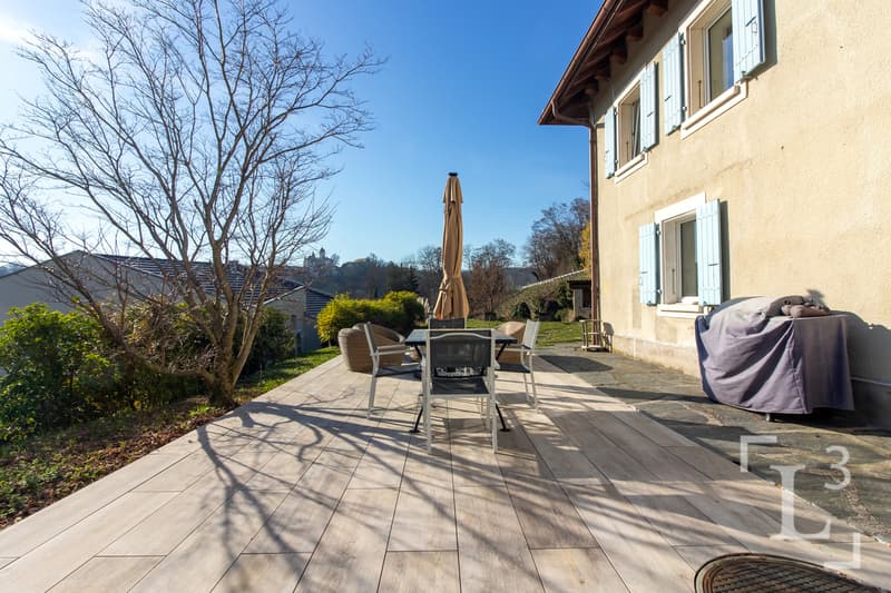 Terrasse dallée / Paved terrace