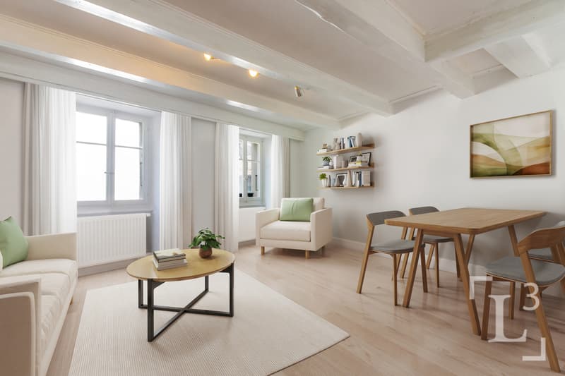 Séjour/salle à manger (Homestaging, mobilier uniquement!) / Living/dining room (Homestaging, furniture only!)