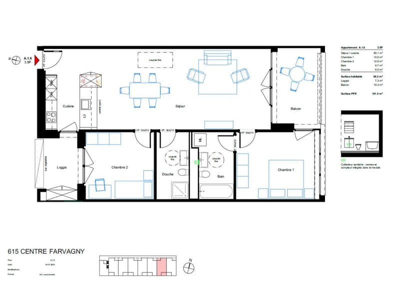 A louer à Farvagny : Spacieux appartement de 4.5 pièces en attique (13)
