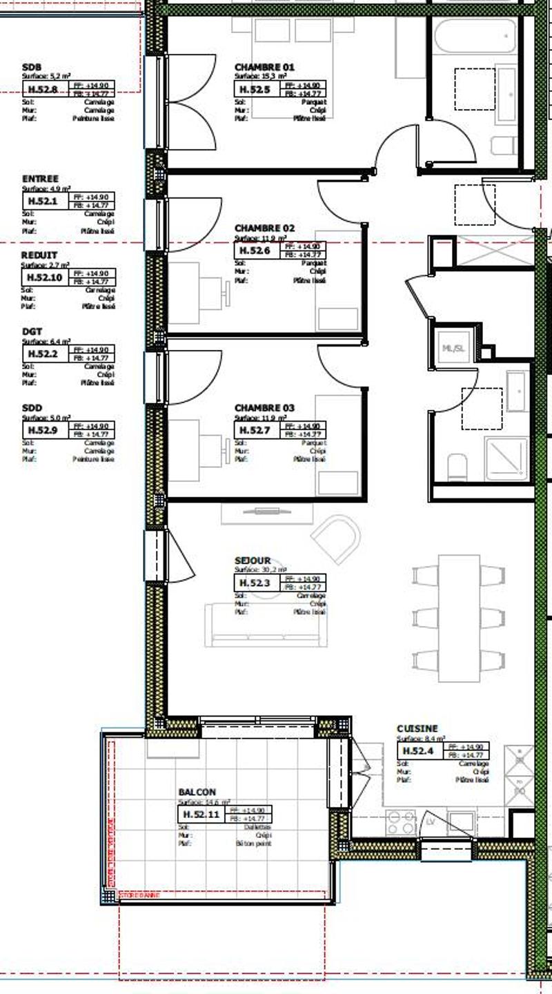 Au sein de l'éco quartier à Marly : Appartement de 2.5 pièces en attique au bord de la Gérine (3)
