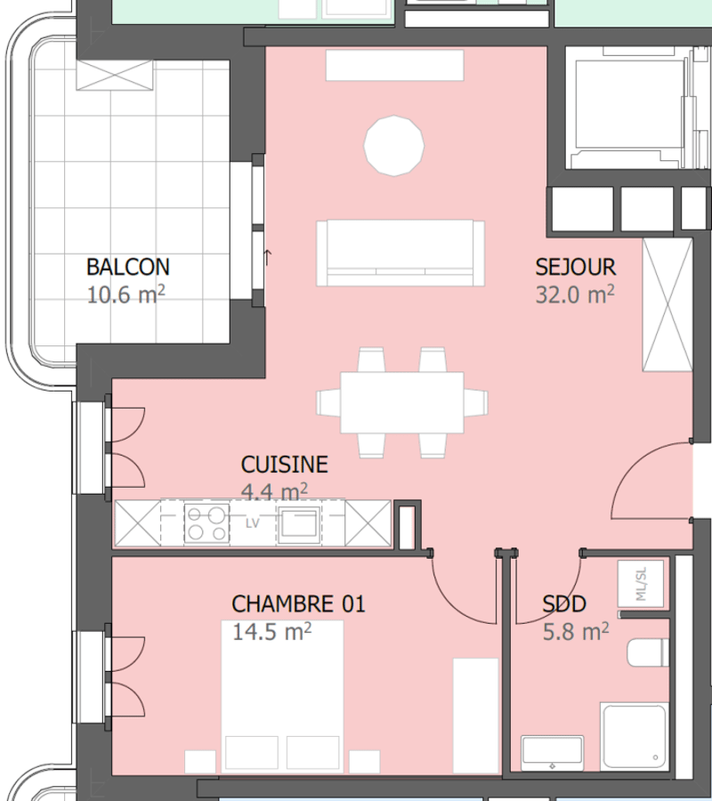 Prairie 5 - 2,5-Zimmer-Wohnung im 4. Stock (6)