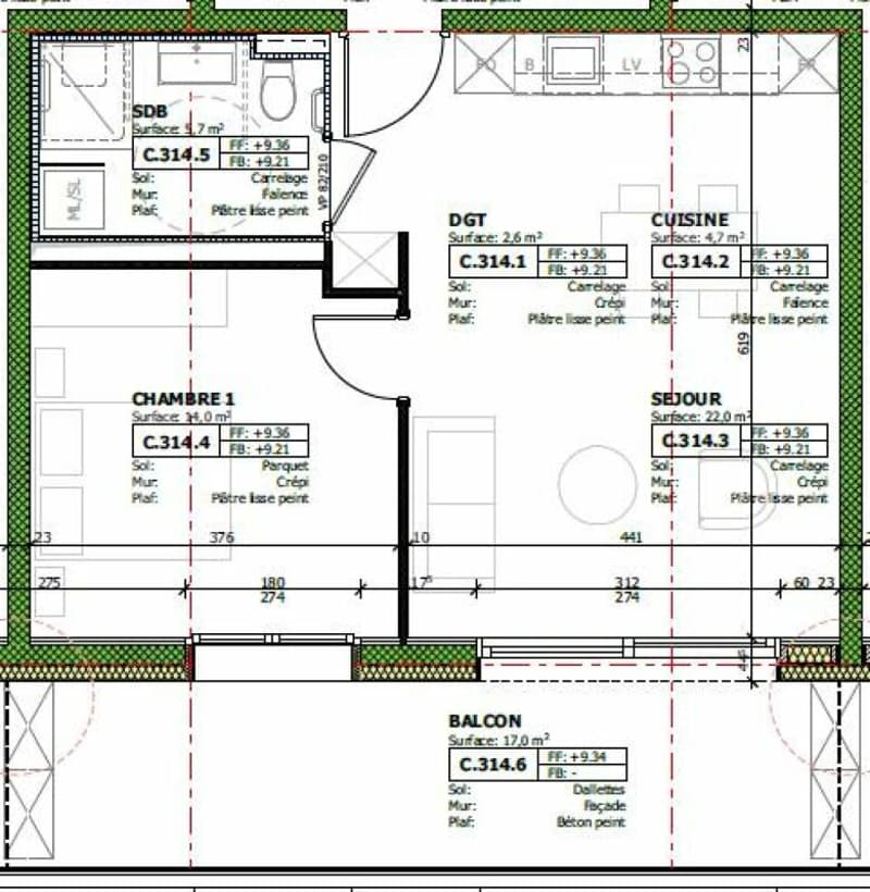 Plan appartement