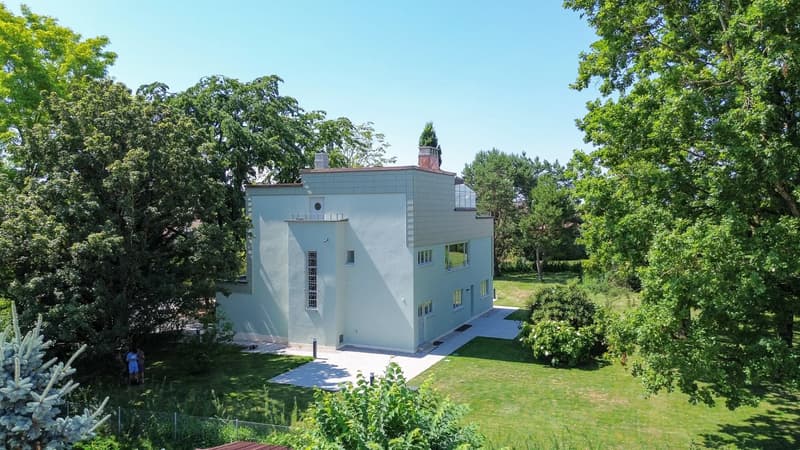 Duplex 6,5 pcs avec splendide jardin et terrasses dans Villa d'architecte intégralement rénovée, à 300 m. de la gare du LEB à Bercher (5)