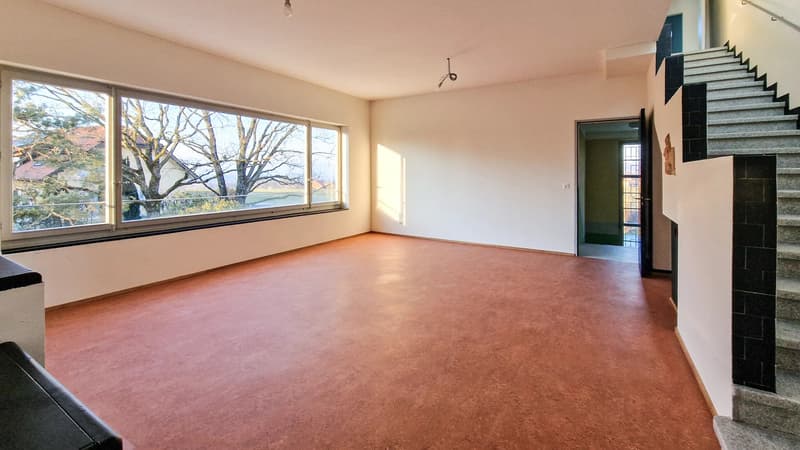 Duplex 6,5 pcs avec splendide jardin et terrasses dans Villa d'architecte intégralement rénovée, à 300 m. de la gare du LEB à Bercher (7)