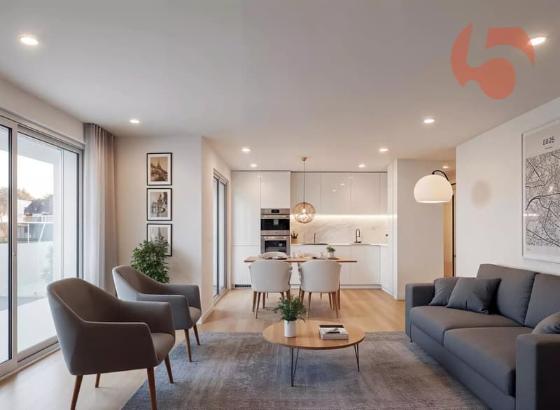 Beautiful apartment on the 2nd floor in a contemporary building with purified lines! (3)