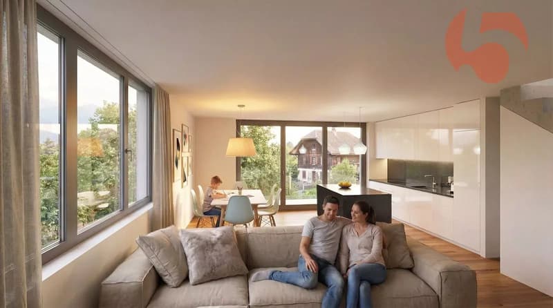 3.5 pièces neuf en duplex attique avec balcon exposé Sud (2)